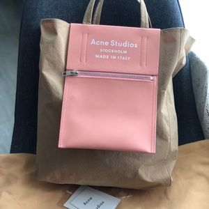 Acne studio medium tote bag brown/pink